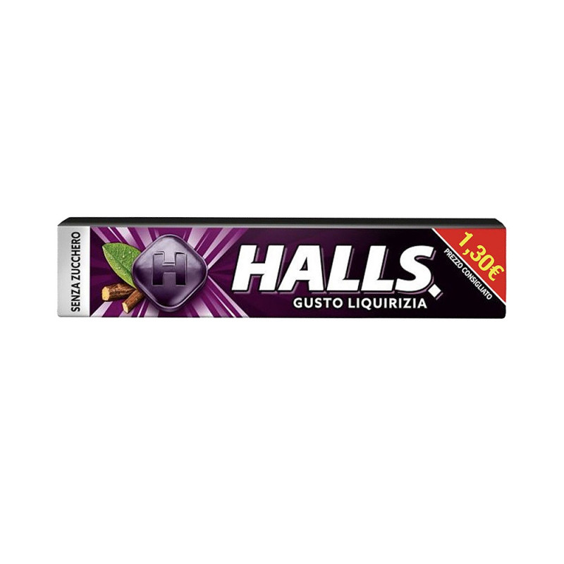 Caramelle Halls Liquirizia senza zucchero