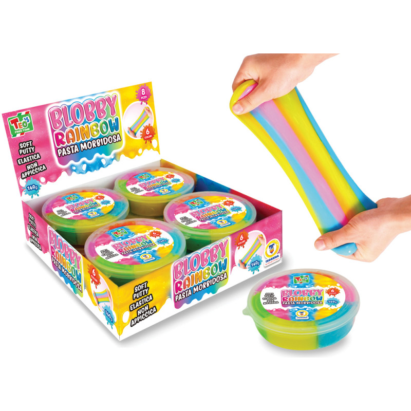 Slime Blobby Rainbow Putty display 8 pz da 160 gr