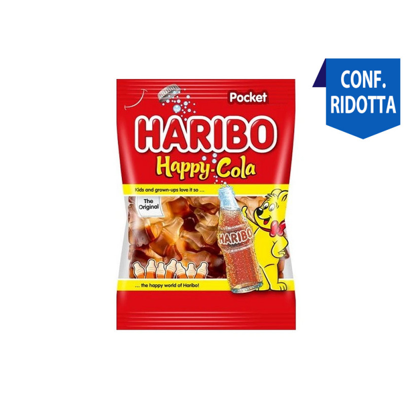 Caramelle Haribo Happy Cola busta da 80g