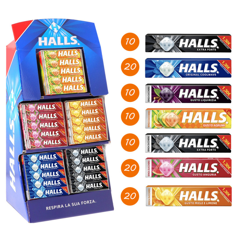 Espositore Halls assortito da 100 pz
