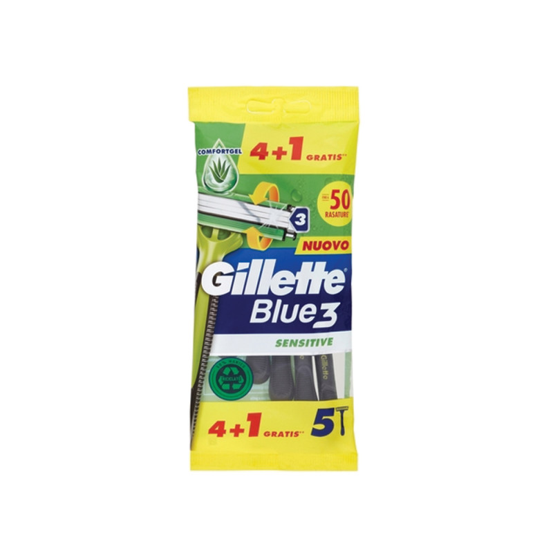 Rasoi Gillette Blue 3 sensitive busta da 5 pz