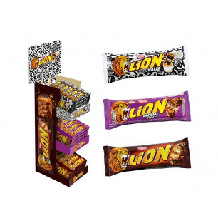 Espositore Lion assortito 3 gusti da 72 pz