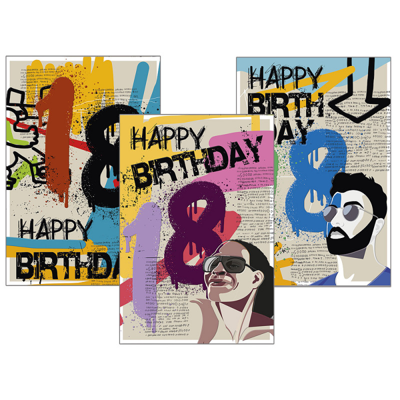 Biglietti Happy Birthday 18 anni