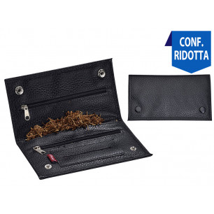 Busta portatabacco con portacartine colori ass.ti 
