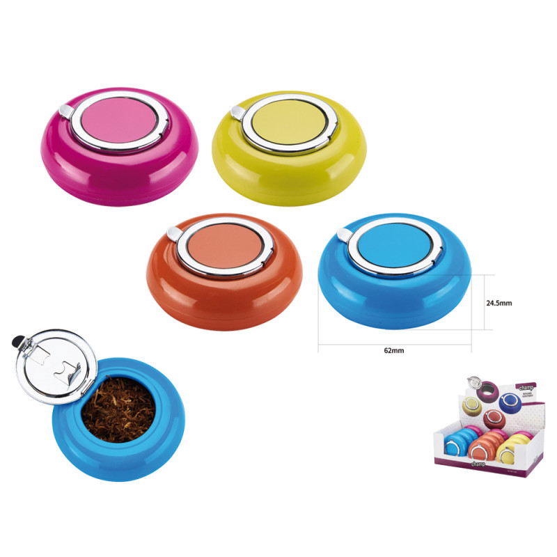 Posacenere Champ tascabile tondo espo 12 pz in 4 colori pastello