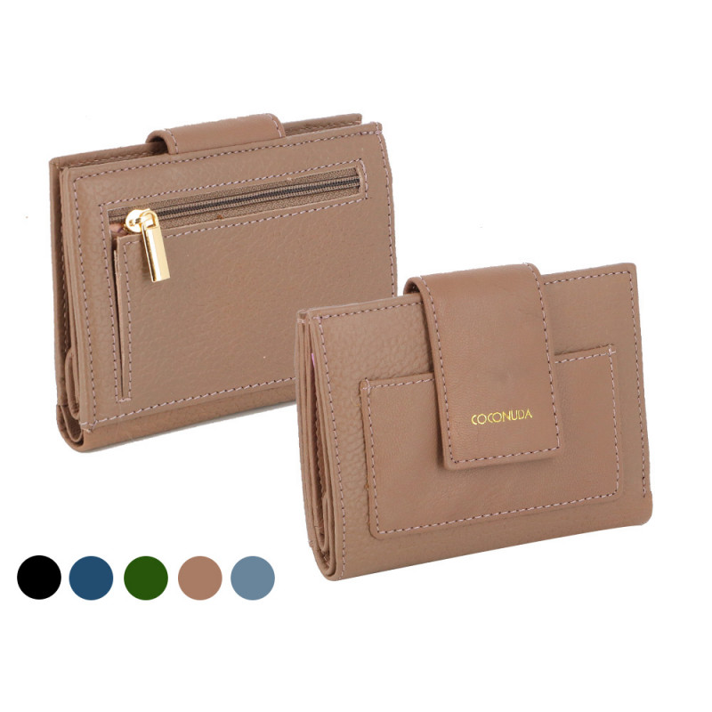 Portafoglio Coconuda donna con bottone colori assortiti