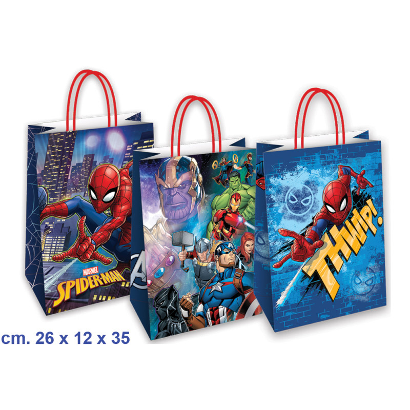 Borse in carta Avengers cm. 26x12x35