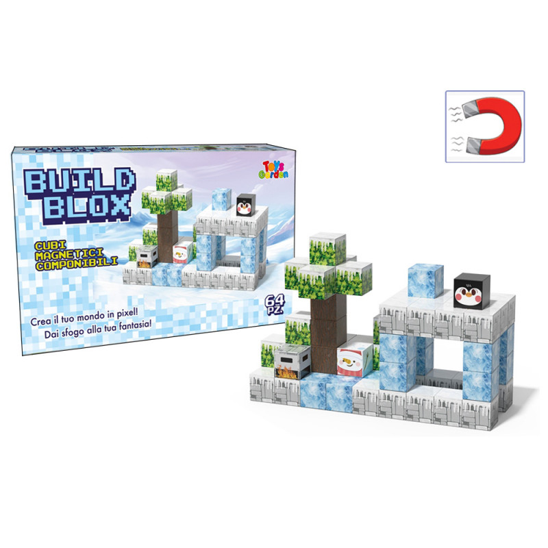 Costruzioni magnetiche Build Blox Winter 64 pz