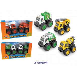 Set 2 mezzi Crazy Truck a frizione 6 ass.ti