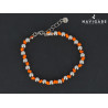 Bracciale Navigare unisex cordino arancione e sfere 