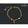 Bracciale Navigare donna acciaio color oro maglia sottile mod B