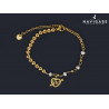 Bracciale Navigare donna acciaio color oro maglia sottile mod A