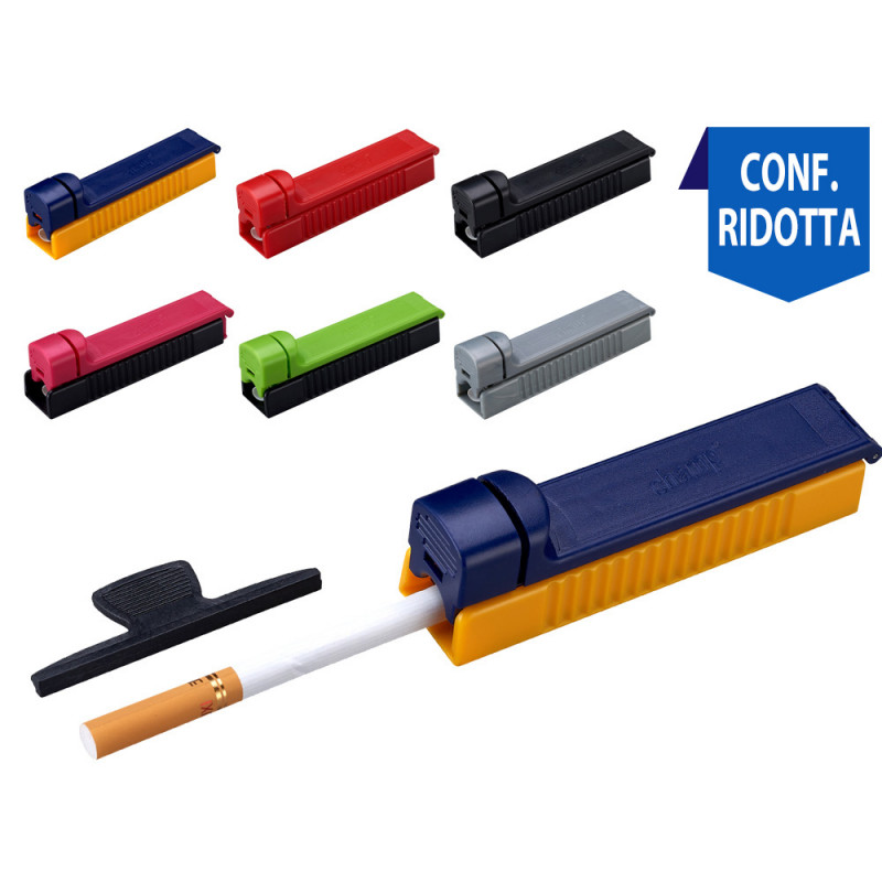 Macchinetta Champ riempitubetti plastica in 6 colori cm. 8,4 espo 18 pz