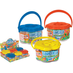 Secchiello pasta da modellare con 18 colori 125 gr display 6 pz