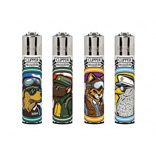 Accendini Clipper Large Pilot Animals + LB