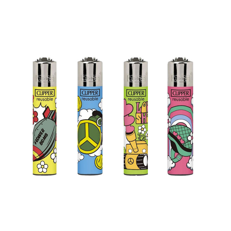 Accendini Clipper Micro Hippie Army