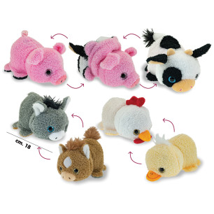 Peluche Nice & Good Animaletti reversibili cm. 18 in 4 ass.ti