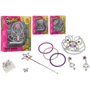 Set tiara con gioielli e accessori 3 ass.ti