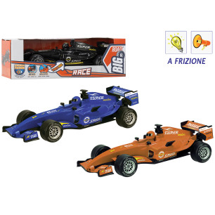 Auto da corsa formula a frizione con luci e suoni 3 ass.ti