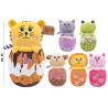 Peluche Pelux animali cm. 23 con bubble tea 6 ass.ti