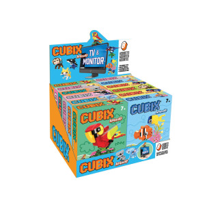 Costruzioni Cubix animali da scrivania display 12 pz ass.ti