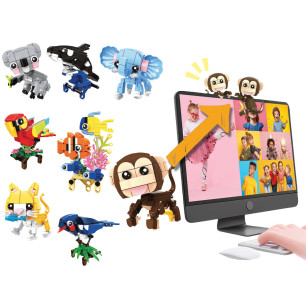 Costruzioni Cubix animali da scrivania display 12 pz ass.ti