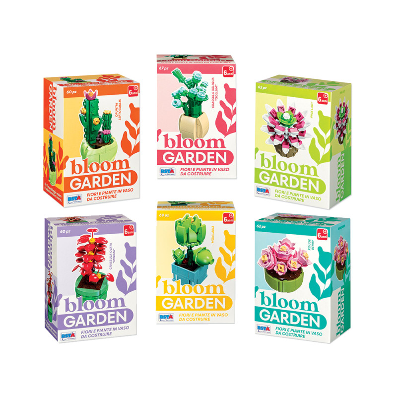 Costruzioni Bloom Garden fiori in vaso display 6 pz in 6 ass.ti