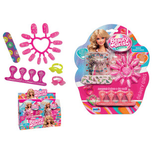 Set con unghie finte, adesivi e accessori display 6 set