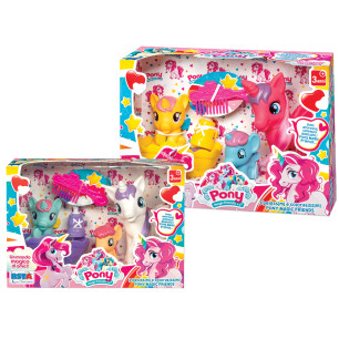 Set 3 Pony magic friends con accessori 2 ass.ti