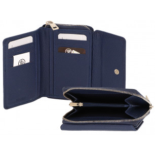 Portafoglio donna DNUP in pelle con bottone colori assortiti