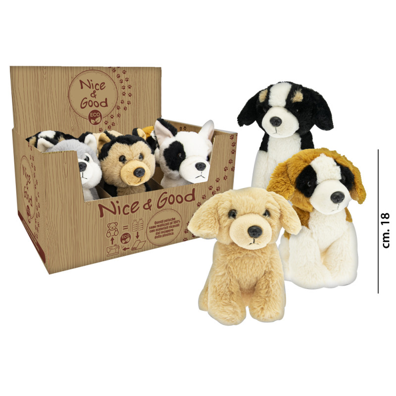 Peluche Nice & Good Cagnolino cm. 18 display 6 pz in 2 ass.ti