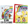 Biglietti compleanno Arcobaleno con rotella da 1 a 10
