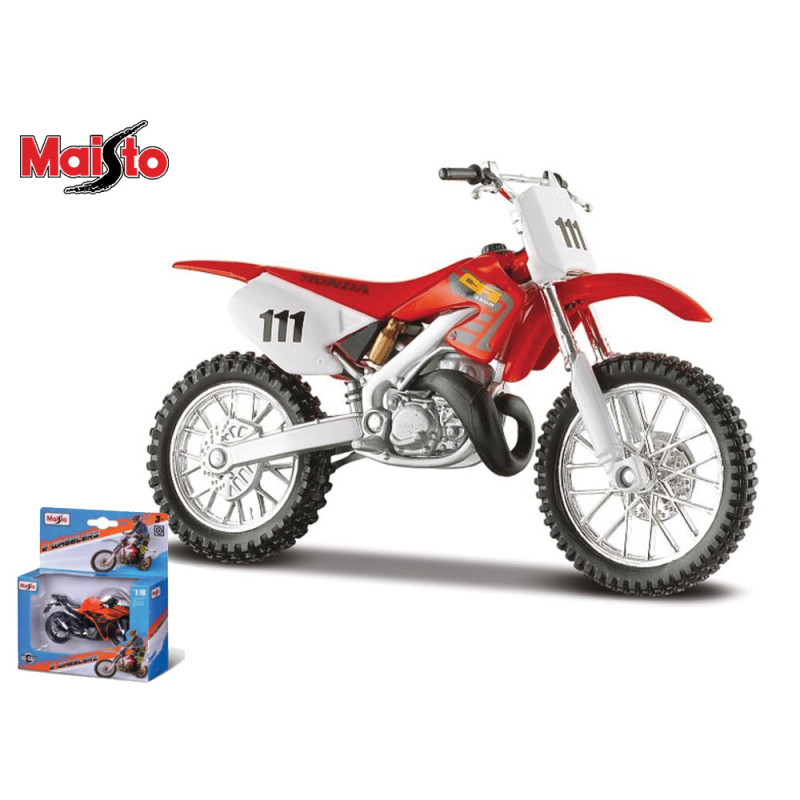 Modellino Maisto moto da cross Honda CR250R scala 1:18 die cast