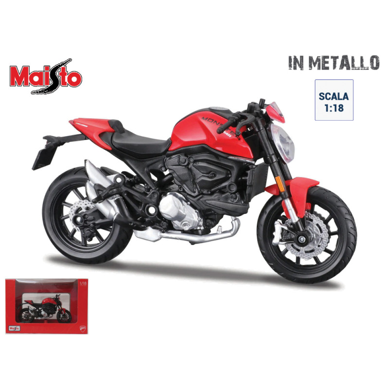 Modellino Maisto moto Ducati Monster+ scala 1:18 die cast