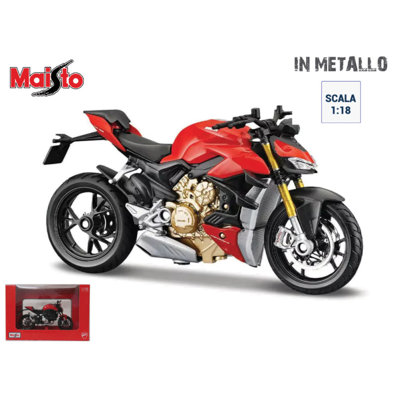 Modellino Maisto moto Ducati Super Naked V4 S scala 1:18 die cast