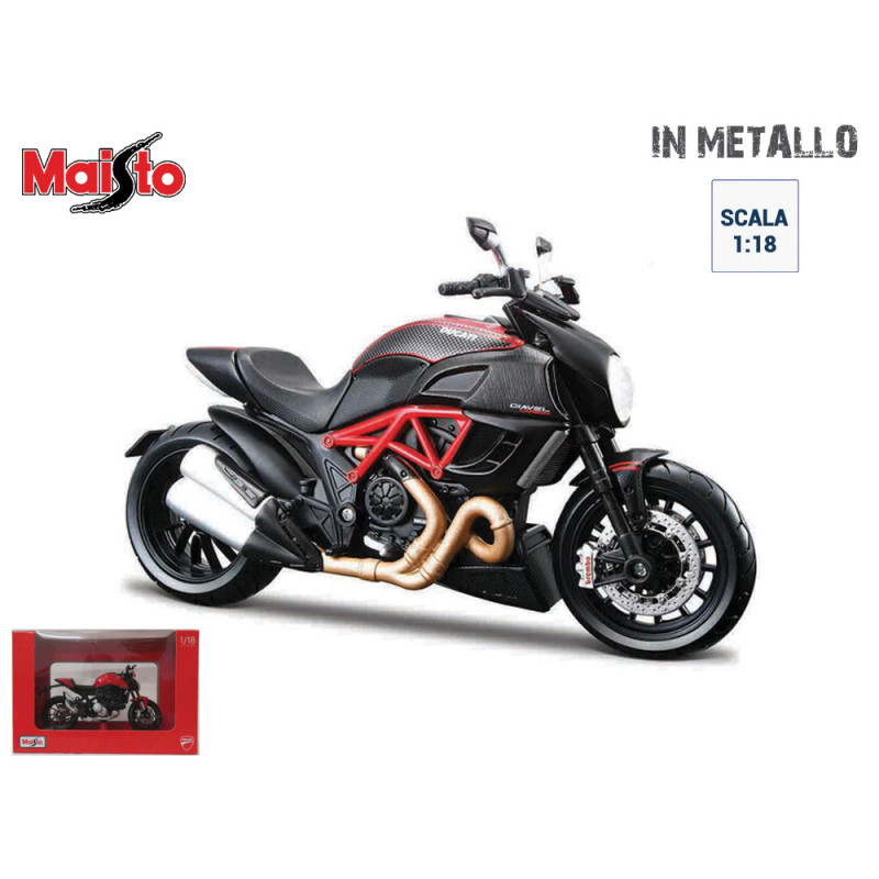Modellino Maisto moto Ducati Diavel Carbon scala 1:18 die cast