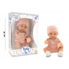 Bambolotto in puro vinile cm. 32 con tutina rosa