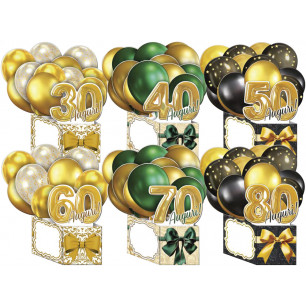 Biglietti augurali super pop-up con cifre 30-40-50-60-70-80