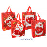 Borsa regalo con applicazioni 3D formato medio 32x26x10