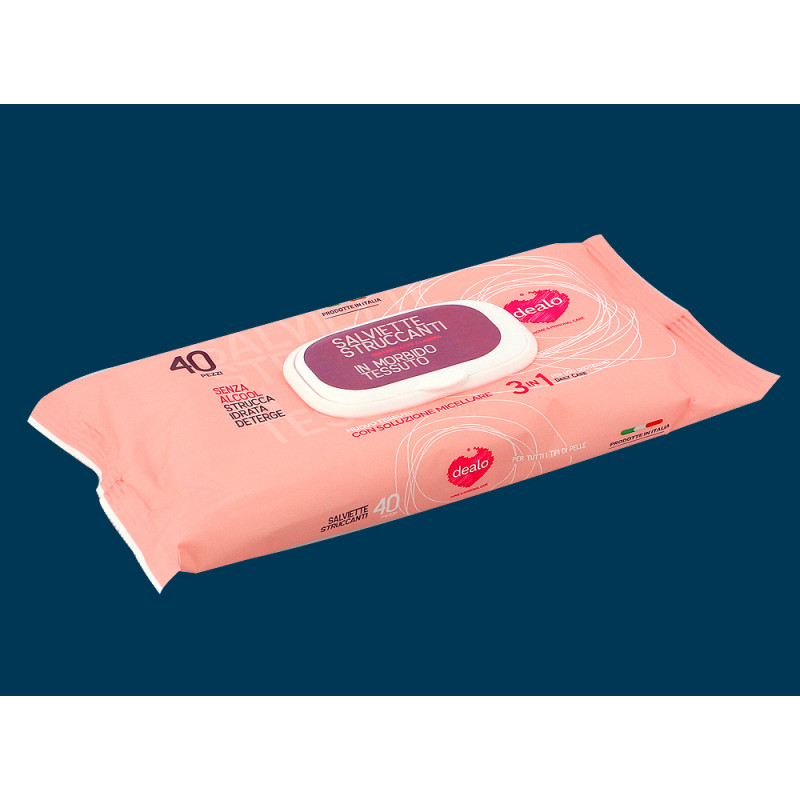 Salviette Dealo Struccanti con acqua micellare 40 pz