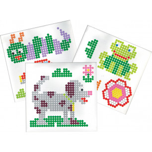 Set perline colorate da stirare con 2 telai
