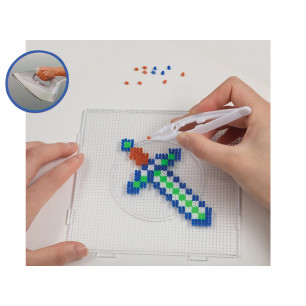Set perline colorate da stirare con 2 telai