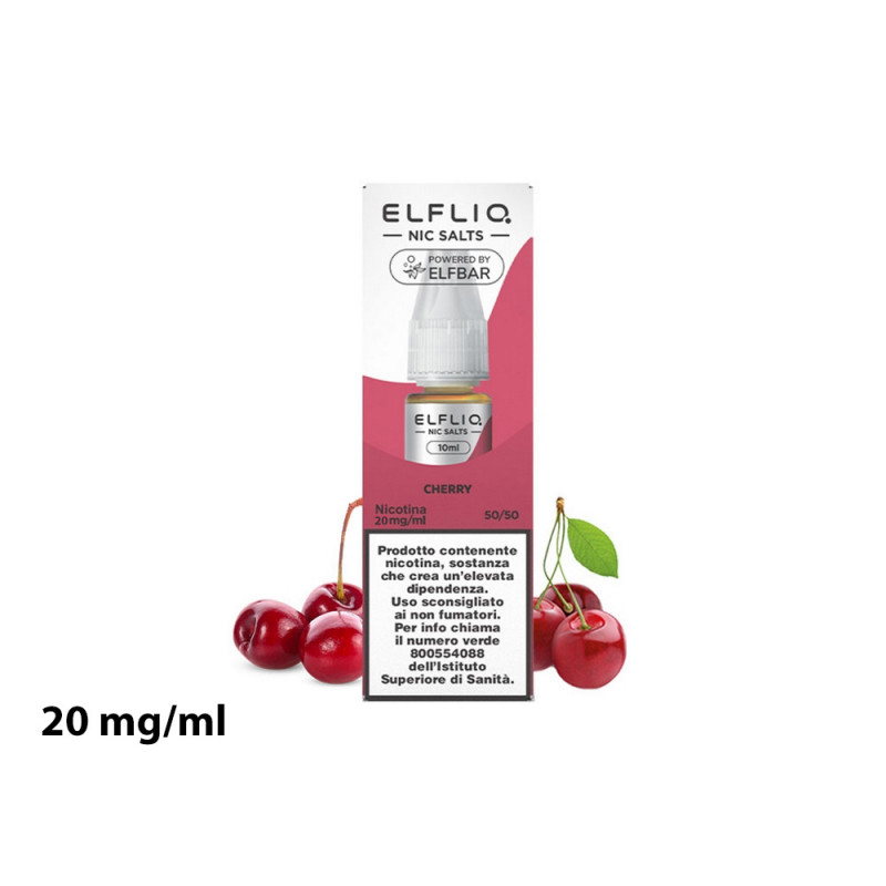 Liquido Cherry Elfliq con nicotina 20 mg 10 ml