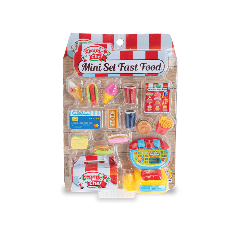 Blister Grande Chef fast food mini con accessori