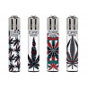 Accendini Clipper Large Neon Leaves 4