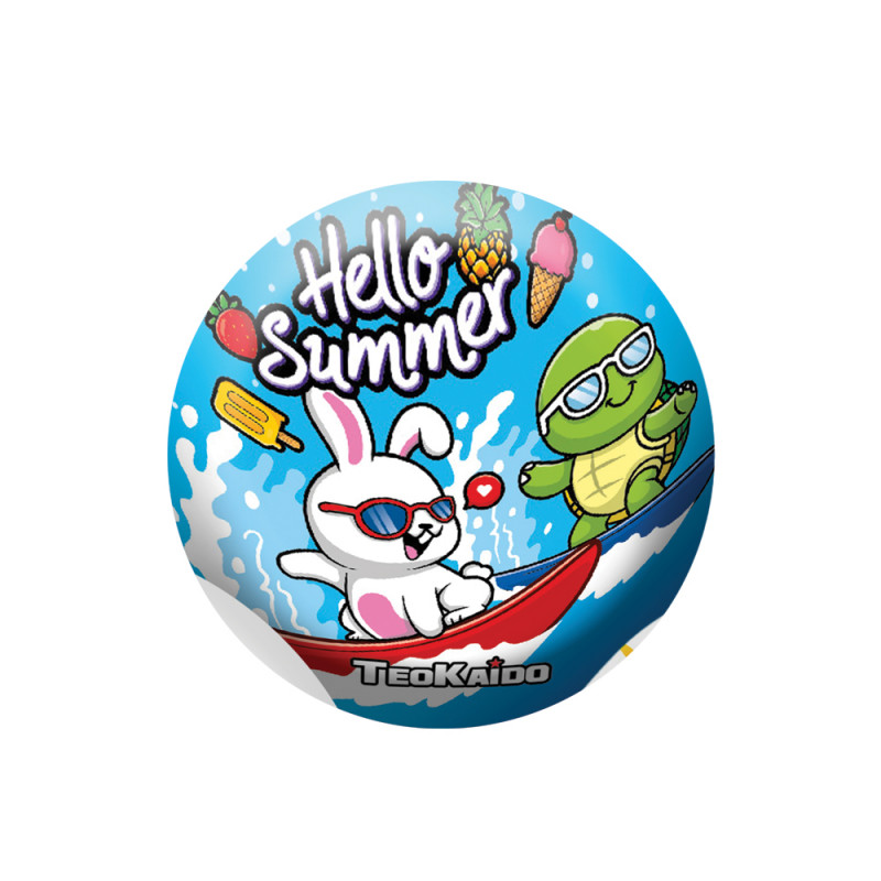 Palla in gomma Summer Rabbit and Turtle 120 gr cm. 22,5