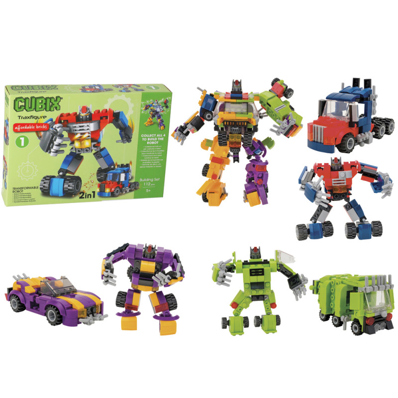Costruzioni Cubix Traxfigure 2in1 110-112 pz 4 ass.ti