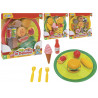 Set fast food e dolcetti con piatto in 3 ass.ti