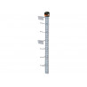 Espositore striscia 6 ganci verticale