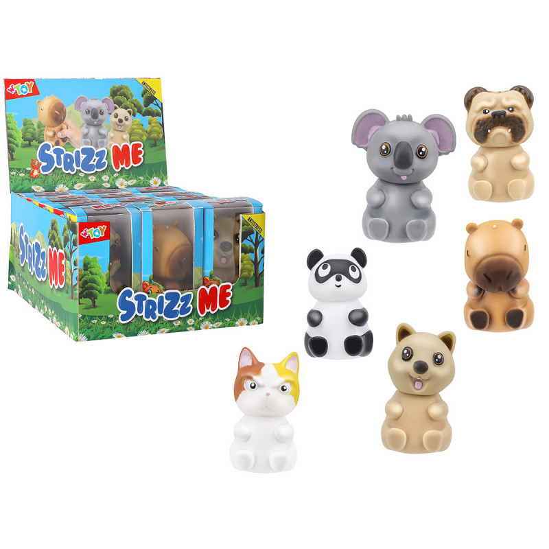 Animaletti strizz me con testa gonfiabile display 16 pz 6ass.ti